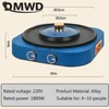 Household Frying Pan Electric Smokeless Grill Hot Pot Barbecue Baking Machine Meat Bakeware BBQ Tool Double Knob Control 220V 5