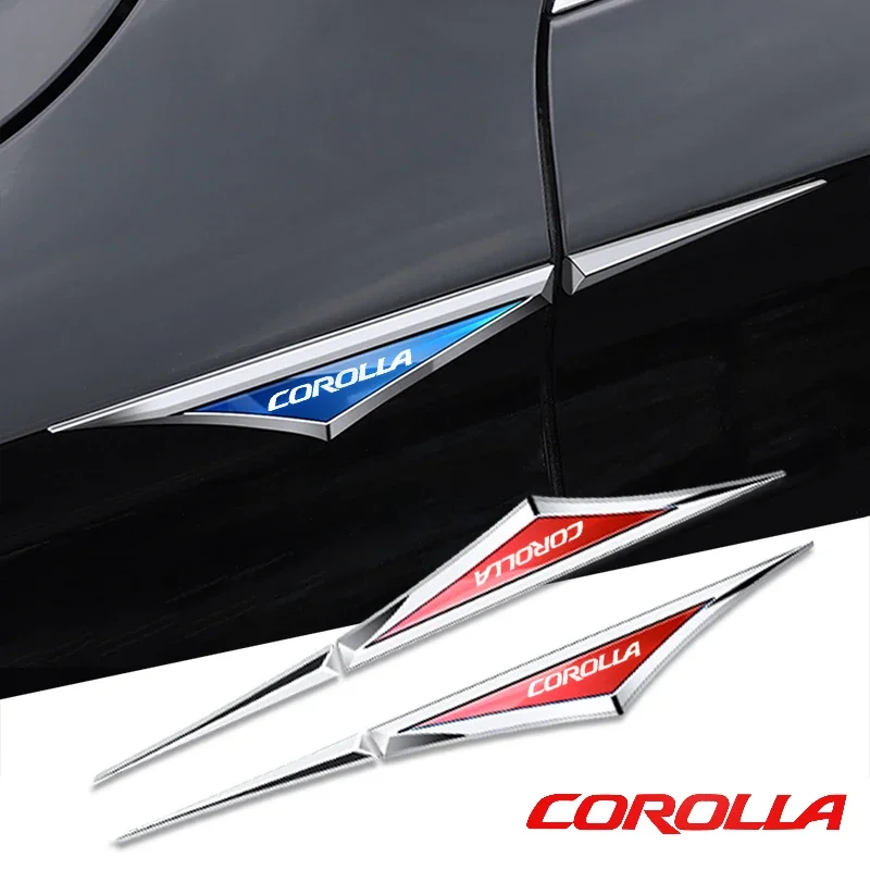 

Car Emblem Accessories 2pcs/Set For Toyota Corolla car Fender Metal Sticker Exterior Decorative Decals Modification
