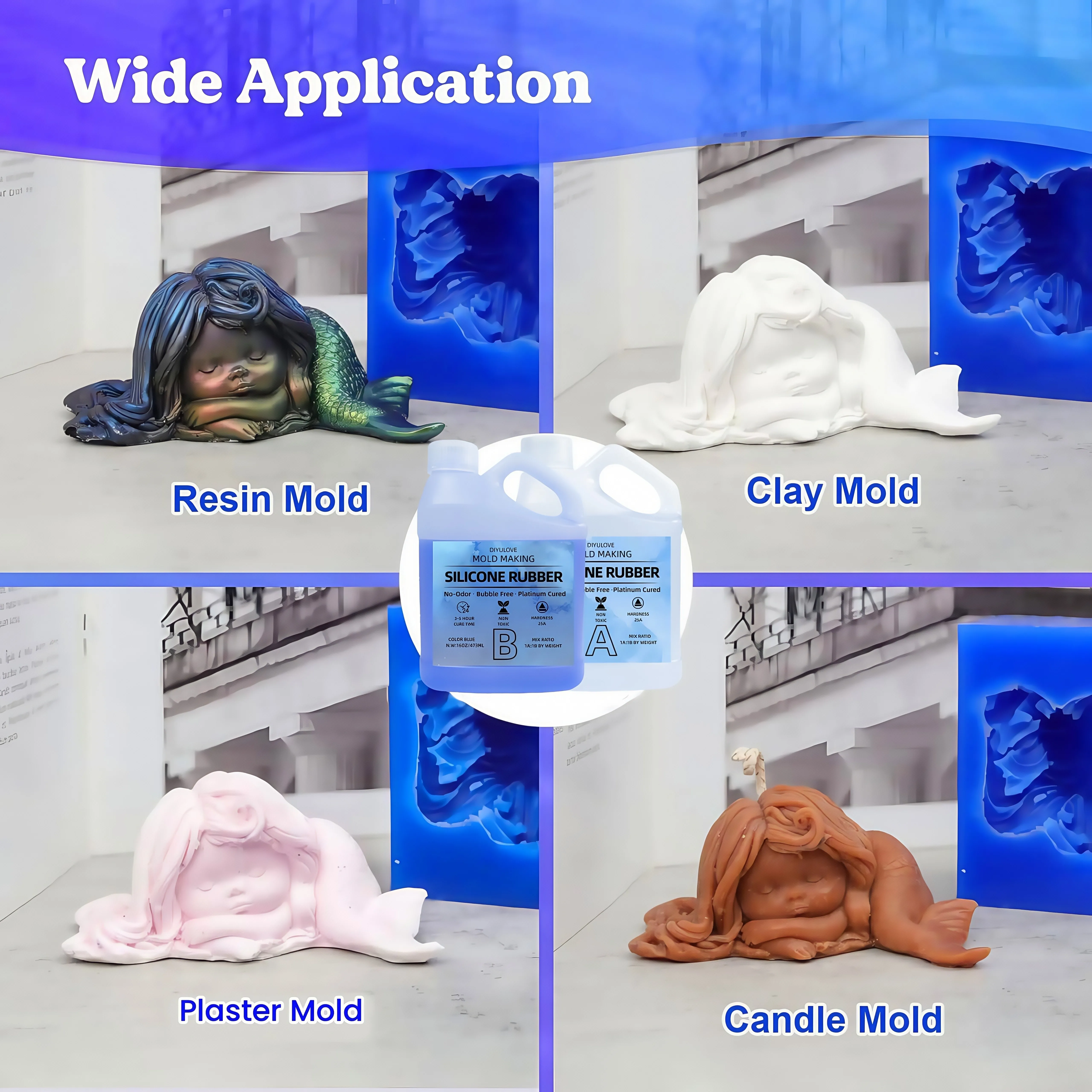 مجموعة قوالب سيليكون صب الراتنج