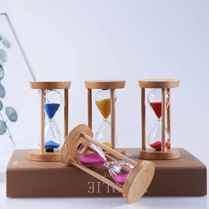 1/3/5 Minutes Wooden Hourglass Mini Desktop Decoration Sand Clock Creative Timers Sandglass Hourglass Kitchen for Kids Gift sand timer,liquid hourglass timer,colored hourglass