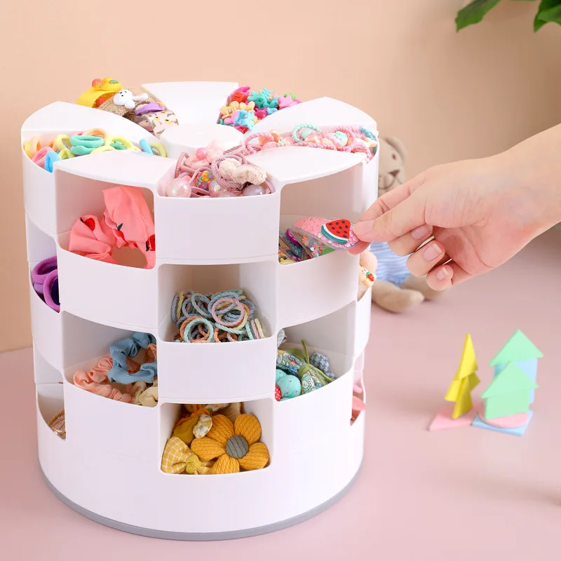 

Children's Hair Accessory Organizer Baby Girl Hairpin Ornament Rubber Band Box Girls' Dressing Hair Rope Hairpin Jewelry Box
