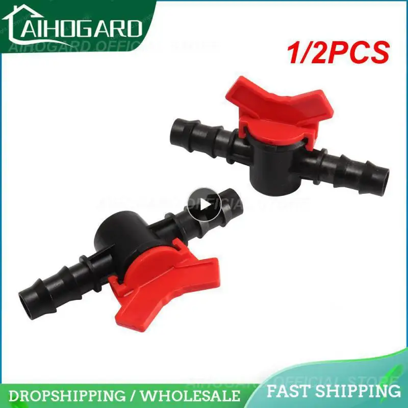 

1/2PCS Drip Irrigation Mini Valve 4/7 3/8/10/12/16/20 /25mm Pipe Garden Tap 1/2" 3/4" Male Thread Water Hose Barb Connector