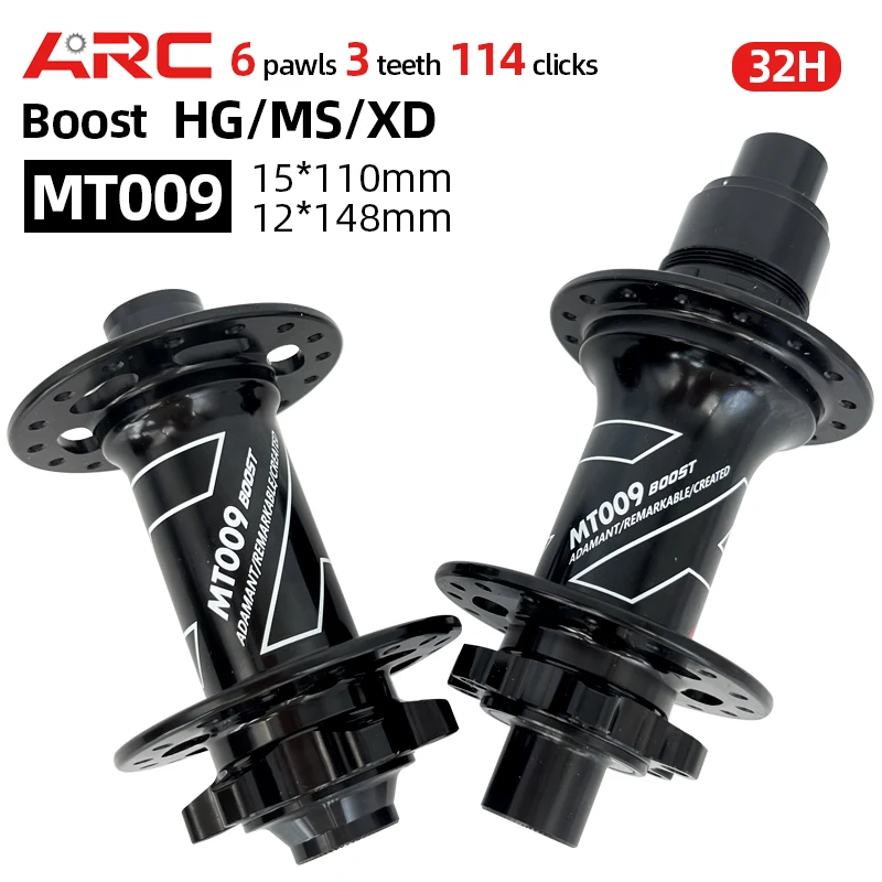 

ARC Mt009 Boost Hub for Bicycle HG XD MS 8 9 10 11 12s Mountain Bike Freehub 12x148mm 15x110mm Disc Brake Hub 32H Bike Mtb Cubes