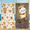 M-Milk Mocha Bear Cute Bath Towel Microfiber Soft Water Absorbing Breathable For Girl Kids Decorative Cartoon Beach Towel 1