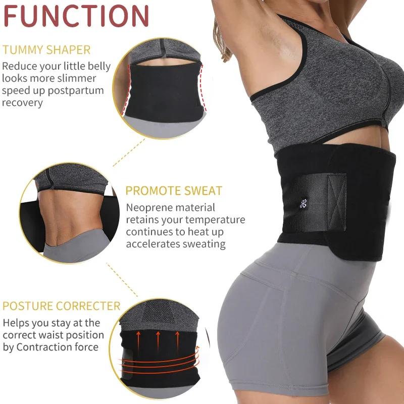 Waist Trimmer Belt Waist Trimmer Belt Slim Men Body Shaper Cinchers Tummy Control Neoprene Sweat Wrap Stomach Back Lumbar Support