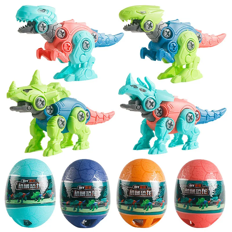 Children's Disassembly and Assembly Dinosaur Toys DIY Assembly Screw Twisted Dinosaur Egg Box DIY Screwing Blocks Boys Gifts building block toy assemble toy dinosaur toy dinosaur building blocks