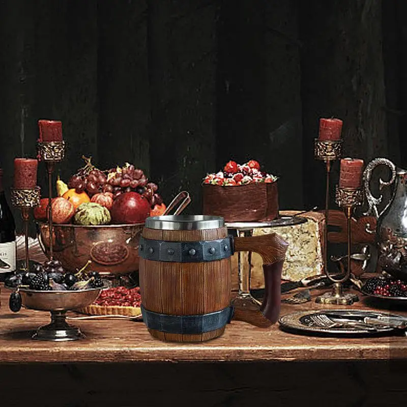 

Кружка для пива, портативное ведро с имитацией, двухслойная кружка для пива, креативная индивидуализированная офисная кружка из нержавеющей стали, емкость для питья