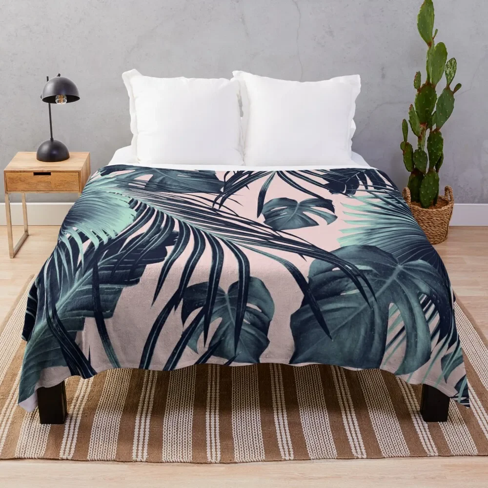 

Tropical Jungle Leaves Dream #2 #tropical #decor #art Throw Blanket Soft for sofa for winter Sofas Blankets