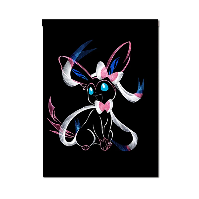 Abstract Pokemon Eeveelutions Poster Eevee Umbreon Leafeon Canvas