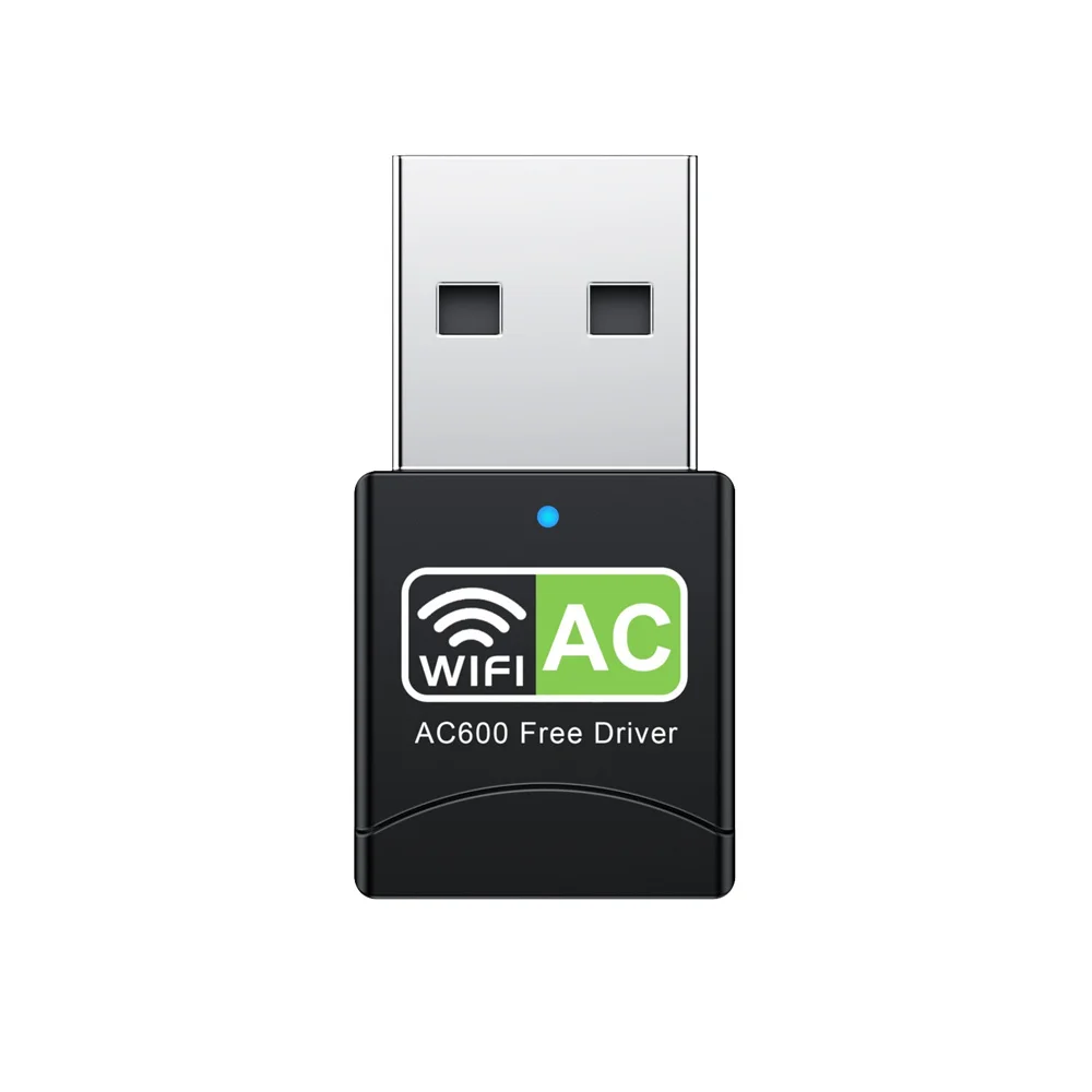 WiFi Network Card 600Mbps Dual Band 2.4GHz 5Ghz Free Driver Realtek RTL8811CU Chip Mini USB Wireless
