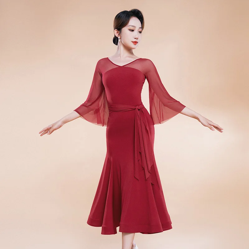 2023 Ballroom Dance Dress Adult Female Prom Waltz Dancing Clothes Tango