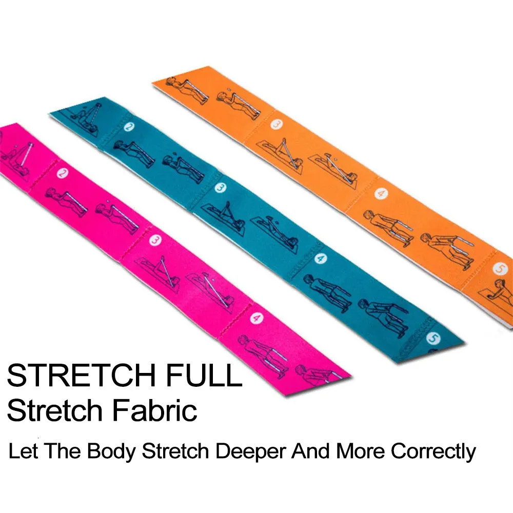 Multi Stage Yoga Stretch Band Latin Dance Stretch Band Correct Posture 8 Grid Elastic Digital Pose