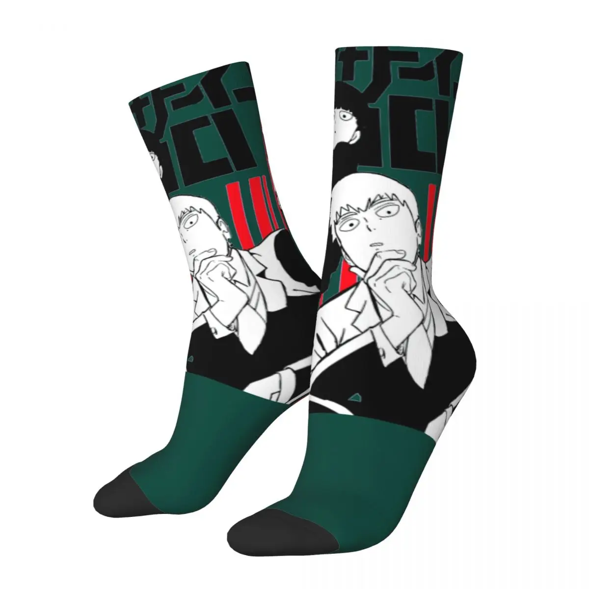 

Men's Socks Shigeo Reigen Dimp Retro Harajuku Mob Psycho 100 Anime Hip Hop Novelty Pattern Crew Crazy Sock Gift Printed