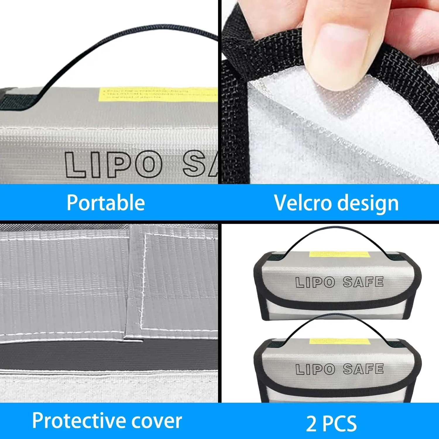 Sac de Sécurité Batterie LiPo RC Ignifuge - Protection Charge Stockage