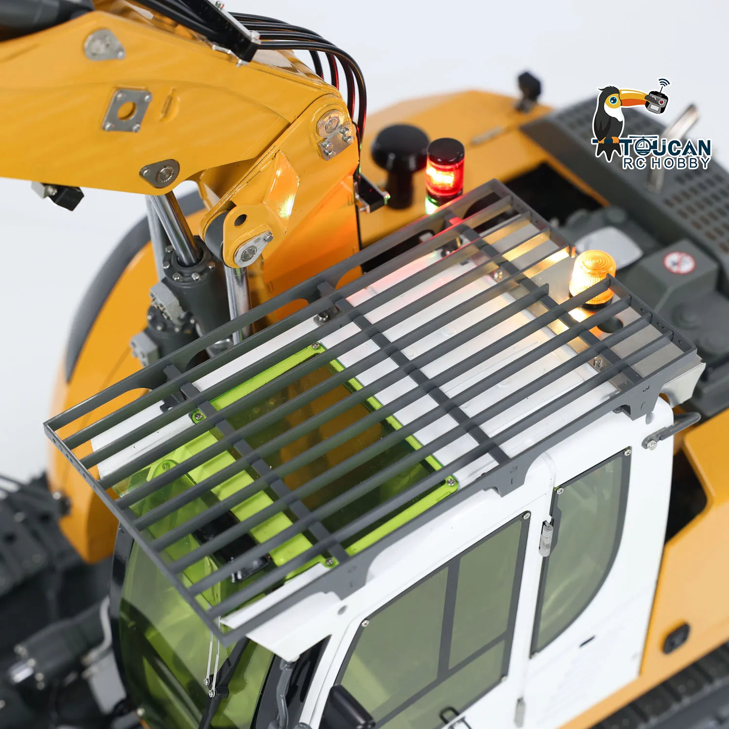 CUT 914 RC Excavator RTR 1/14 Scale Hydraulic Digger Radio Control Model Light Sound Set Construction Trucks Attachments RC Toys 5