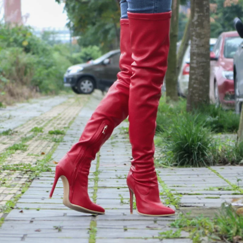 Over-the-knee Boots Pointed Heels Female Boots