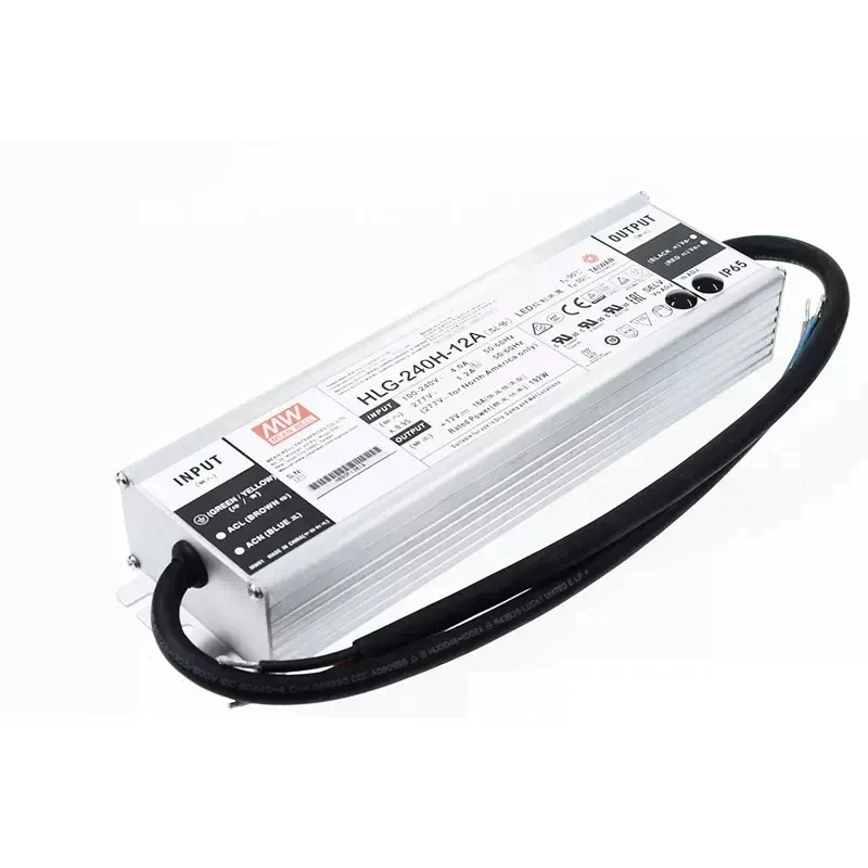 MEAN WELL 방수 LED 전원 공급 장치, HLG-240H 12A 12B 24 36 48 A B HLG-240H-24A HLG-240H-24B 240W
