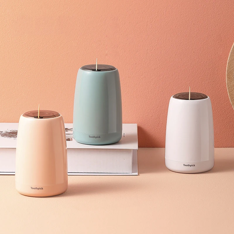 Automatic Pop-up Toothpick Jar Creative Toothpick Box Home Small And Portable Press Pop-up Toothpick Holders