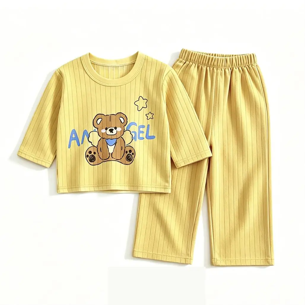 Set Pigiama Casual 2 Pezzi per Neonati, Graziosi Pullover + Pantaloni, Nuovi Completi Stampati per Bambini
