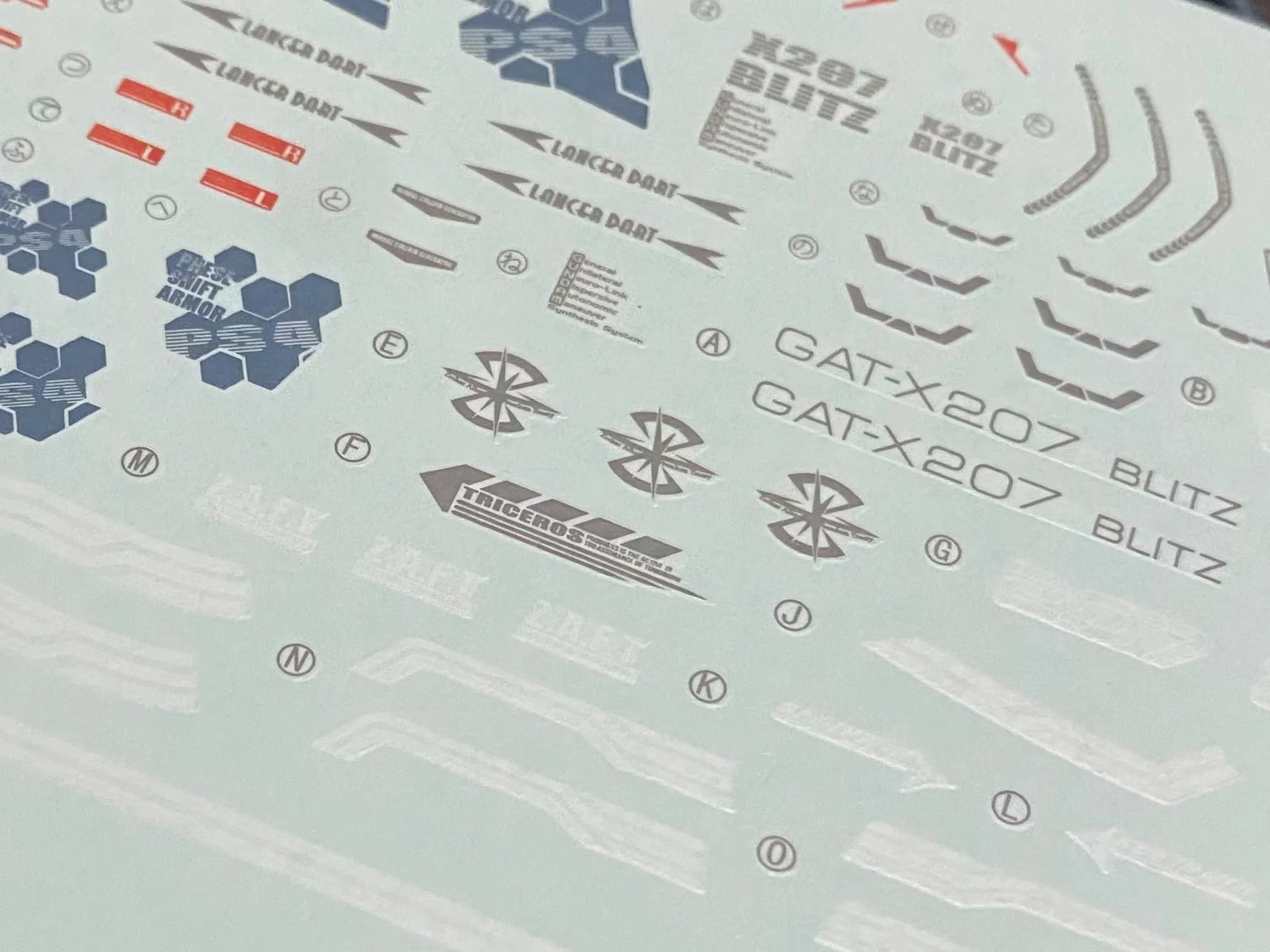 Model Tools Flaming Snow Water Decals MG-89 for MG 1/100 Blitz Plastic Model Kit Hobby Building Tools DIY Fluorescent Stickers