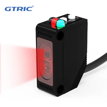 GTRIC E3Z-D61 확산 반사 광전 센서, NPN PNP 12-24VDC 사각 적외선 광학 스위치, 브래킷 포함 거리 30cm