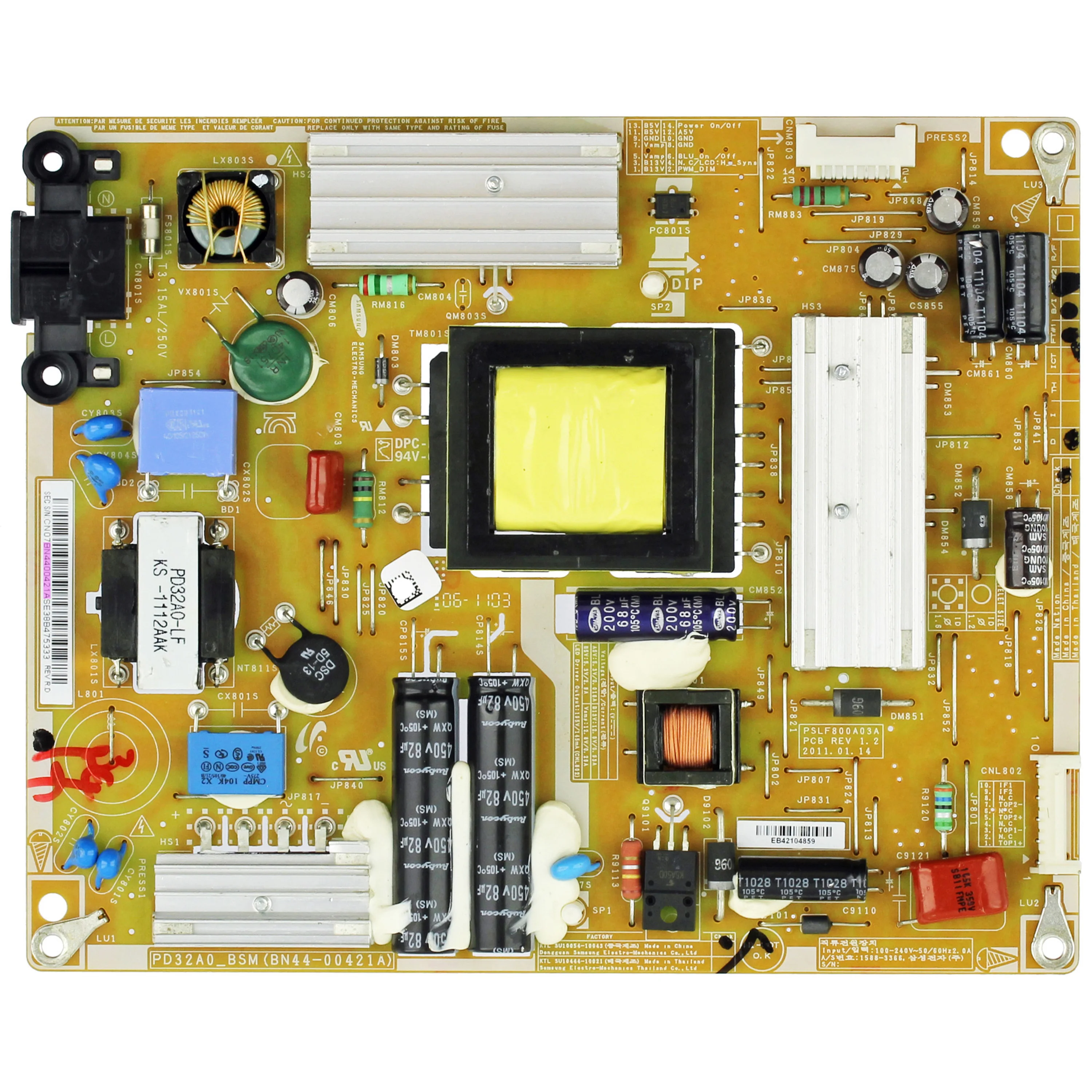 

Brand New BN44-00421A PSLF800A03A PD32A0_BSM Power Board for UE32D4000 UA32D4000NM UN32D4000ND UA32D4000NMXXS UN32D4000NDXZA TV