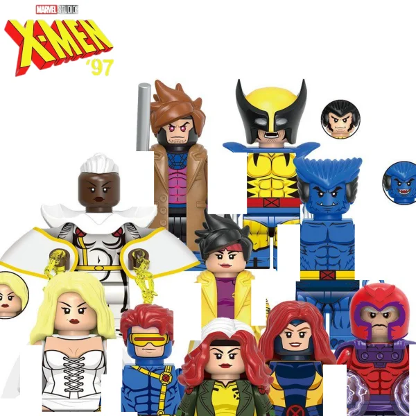 

10 шт. X-Men '97 магнит Росомаха белая королева русский судей мини-фигурка мужчины