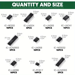 Integrated Circuit Chip Kit - 85 - Piece Precision Timer Set with 10 Specifications (85PCS)