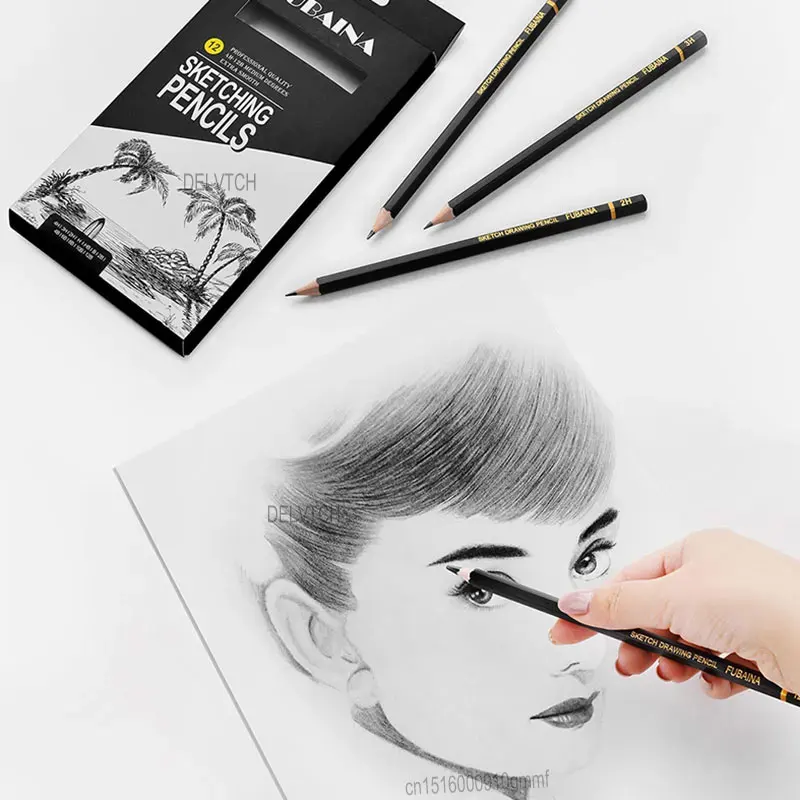 12Pcs Professional Pencil Set Drawing Sketch Pencils Art for Drawing  Graphite Pencils(8B - 2H) for Beginners Pro Artists - AliExpress
