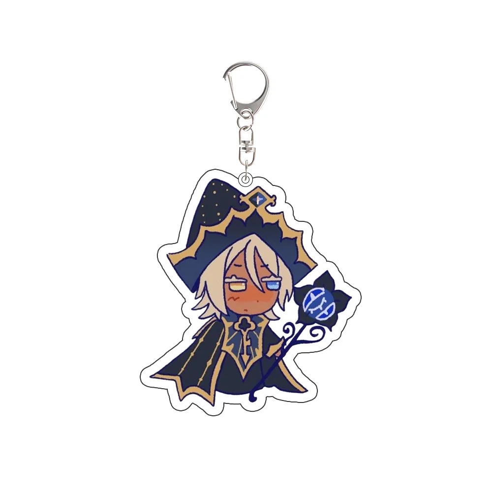 Gourmet Candy Apple Vanilla & Sapphire Acrylic Keychain - Unique Valentine's Day Gift & Backpack Accessory