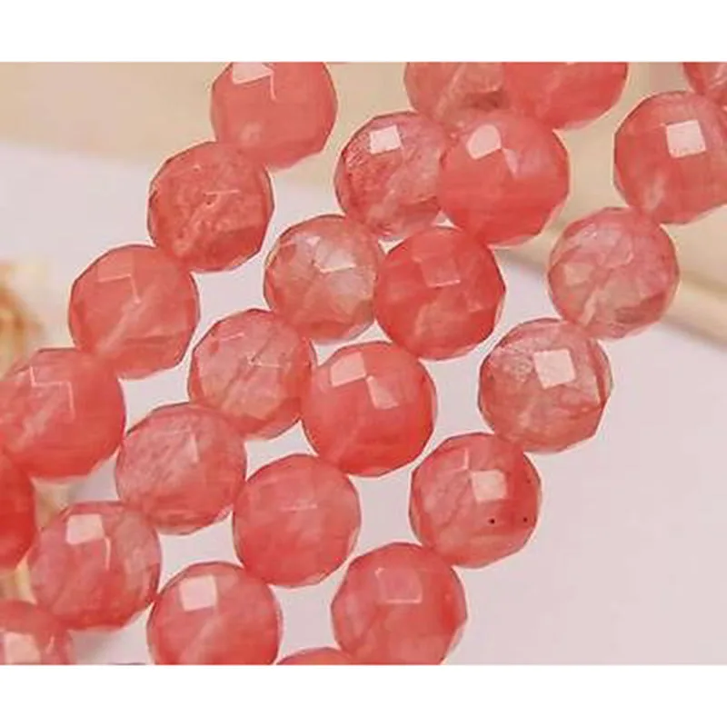 

20pcs 10mm Faceted Watermelon Tourmaline Semi-precious stones loose Beads 15"