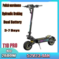 Trottinette électrique OOTD T10PRO, 2600W, double moteur, batterie 52V23.4AH, frein hydraulique, pliable, pneus tout-terrain de 11 pouces, trottinettes électriques 1