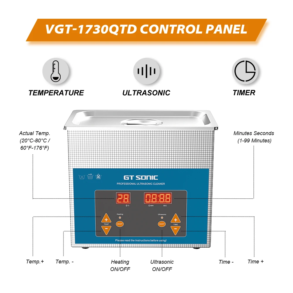 GTSONIC Ultrasonic Cleaner - 2L to 27L Digital Ultrasound Bath with Big Sale Price Description Image.This Product Can Be Found With The Tag Names Digital ultrasonic cleaner 6l, Ultrasonic cleaning machine 3l, Ultrasonic cleaning machine 6l