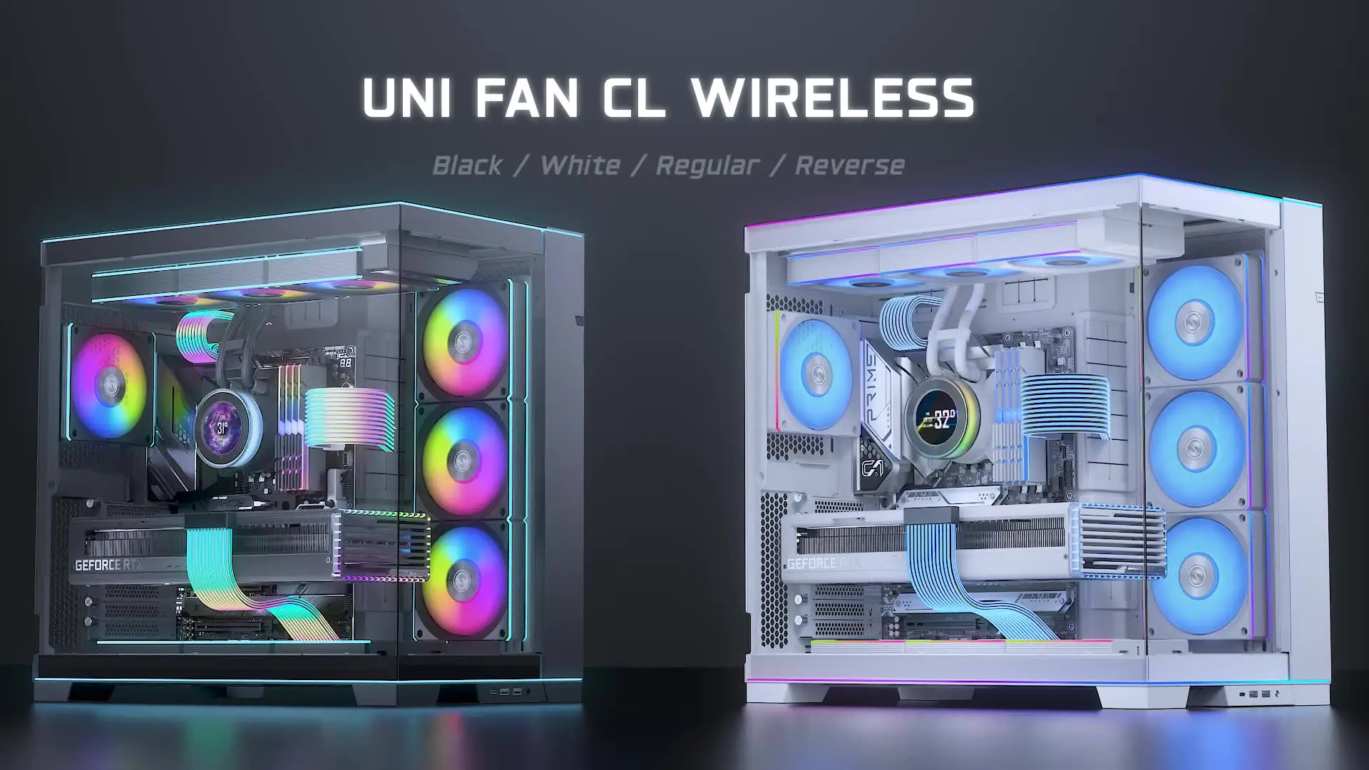 Lian-Li UNI Fan CL 120 ARGB PWM Fan-2.4 GHz Wireless Signal RGB