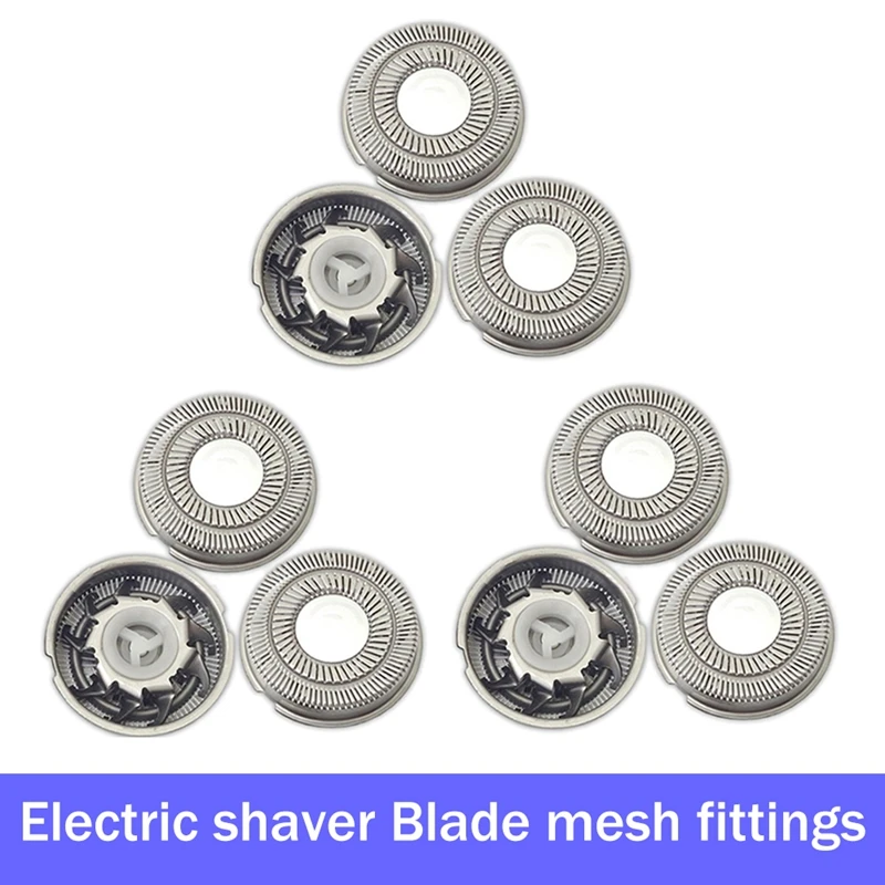 9 PCS Electric Razor Blade Shaving Shaver Head Double Ring Blade Replacement Accessories For Flyco Razor FR6