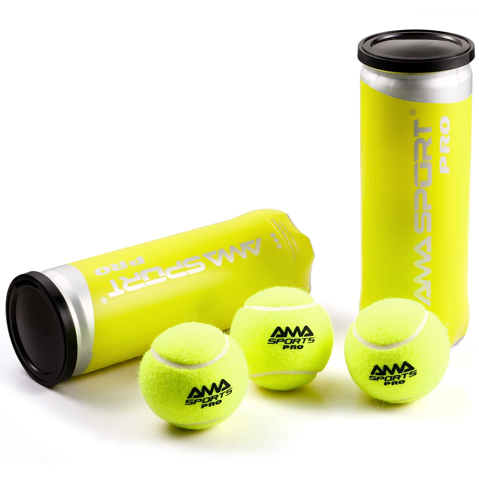 AMASPORT Tennis Balls PRO Padel Balls 45% Wool Tennis Competition Training Ball 3/6 Pack