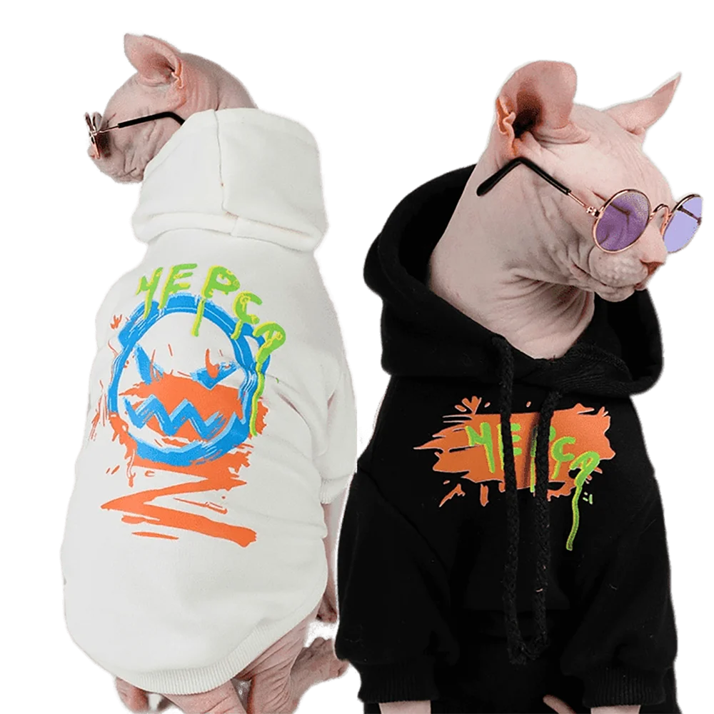 HairlessCatClothesAutumnWinterWarmCottonCatSweaterhoodiefor