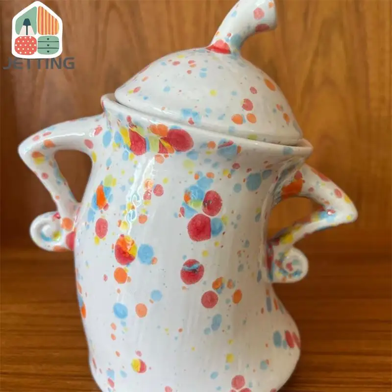 Canister Cute Sassy Storage Canister Fun Ceramic Desktop Ornaments Food Storage Jar Airtight Lid food storage canister