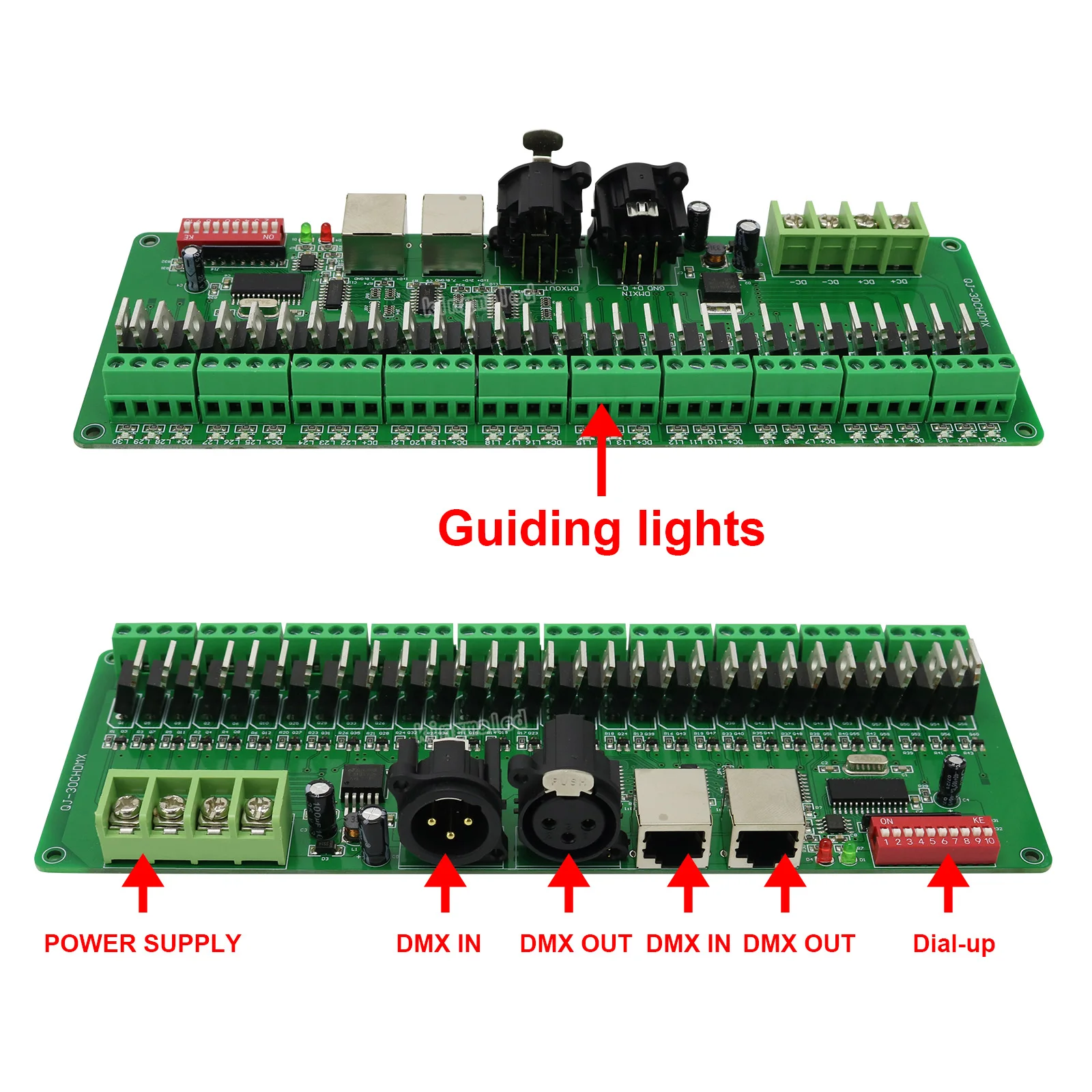 Фото DC 9V- 24V 30 каналов DMX декодер RGB Светодиодные полосы света драйвер DMX 512 без пластиковой коробки контроллер DMX512 диммер №1