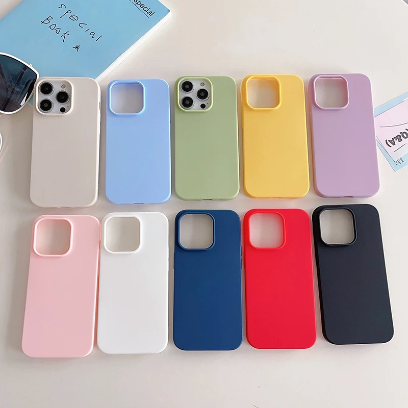 Luxury Matte Candy Color Silicone Soft Case - Ultra Thin Colorful Back Cover Shell