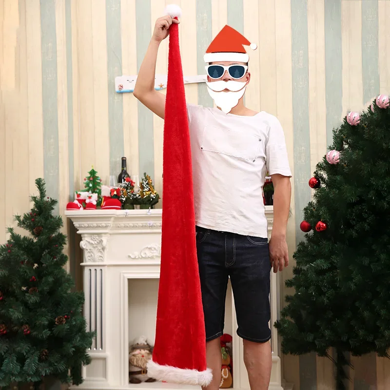 New Christmas Items Santa Hat Extended Adult Santa Hat Adult Plush Child Christmas Props santa claus hat