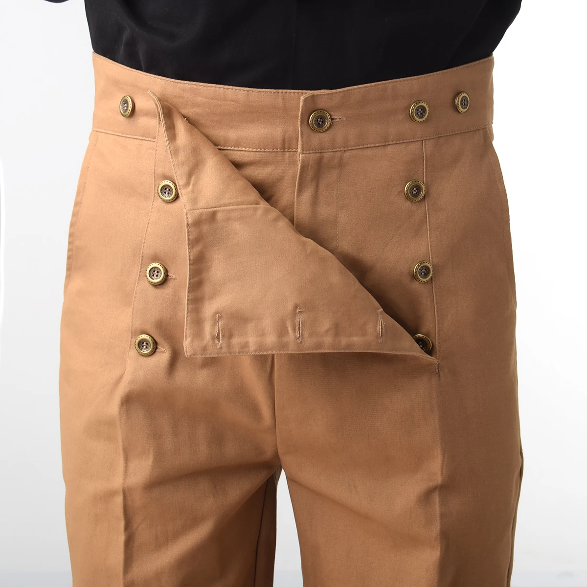 Steampunk Pants Men Regency Retro Y Belt Overalls Vintage Victorian Cosplay Costume Gothic Trousers