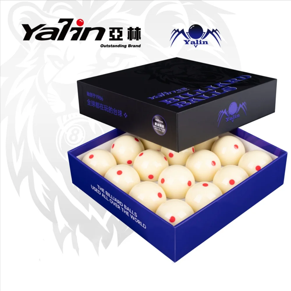 YALIN 6 Red Dots Practice Training Billiard Cue Ball 2-1/4"(57.2mm)