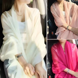 Chiffon Bolero For Women Femme 190*130cm Shrug For Wedding Dress Long Scarf Bridal Shawls For Evening Party Dress Cape