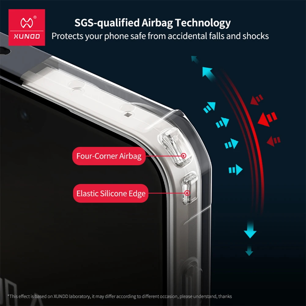 Xundd Airbags Shockproof Translucent Matte Laser Pattern Case