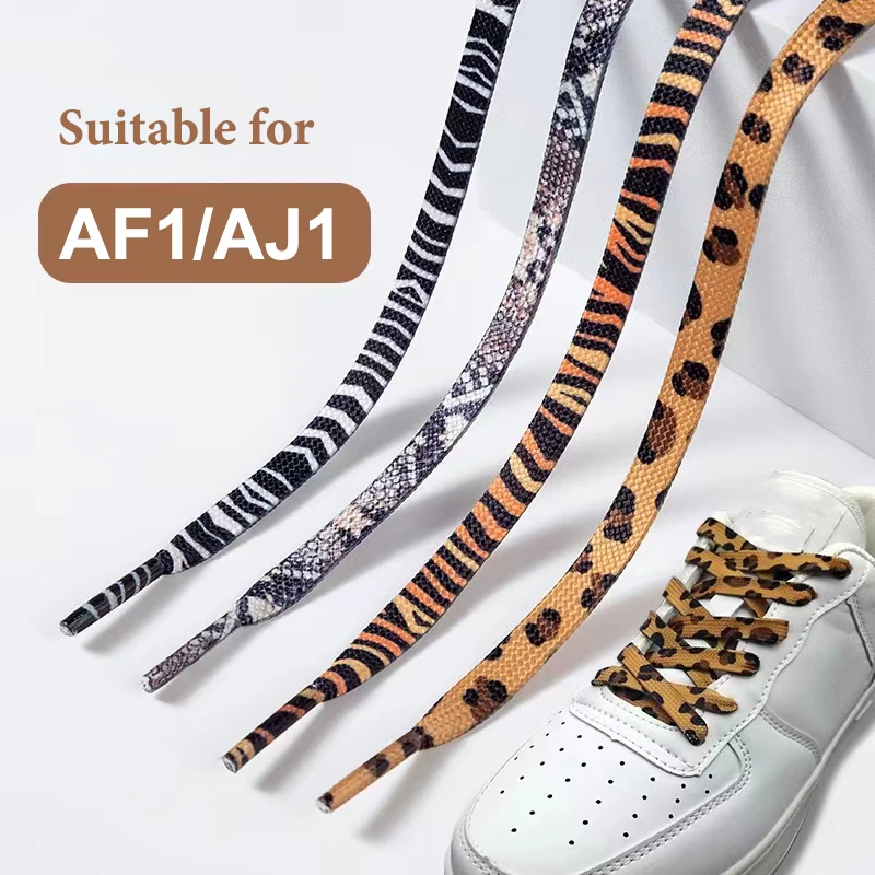 Leoparden-Schnürsenkel, klassische Tierdrucke, Leopard, Zebra, Tiger, Schlangenmuster, Sport-Schnürsenkel, flache High-Top-Canvas-Sneaker für Damen und Herren – Detail 2