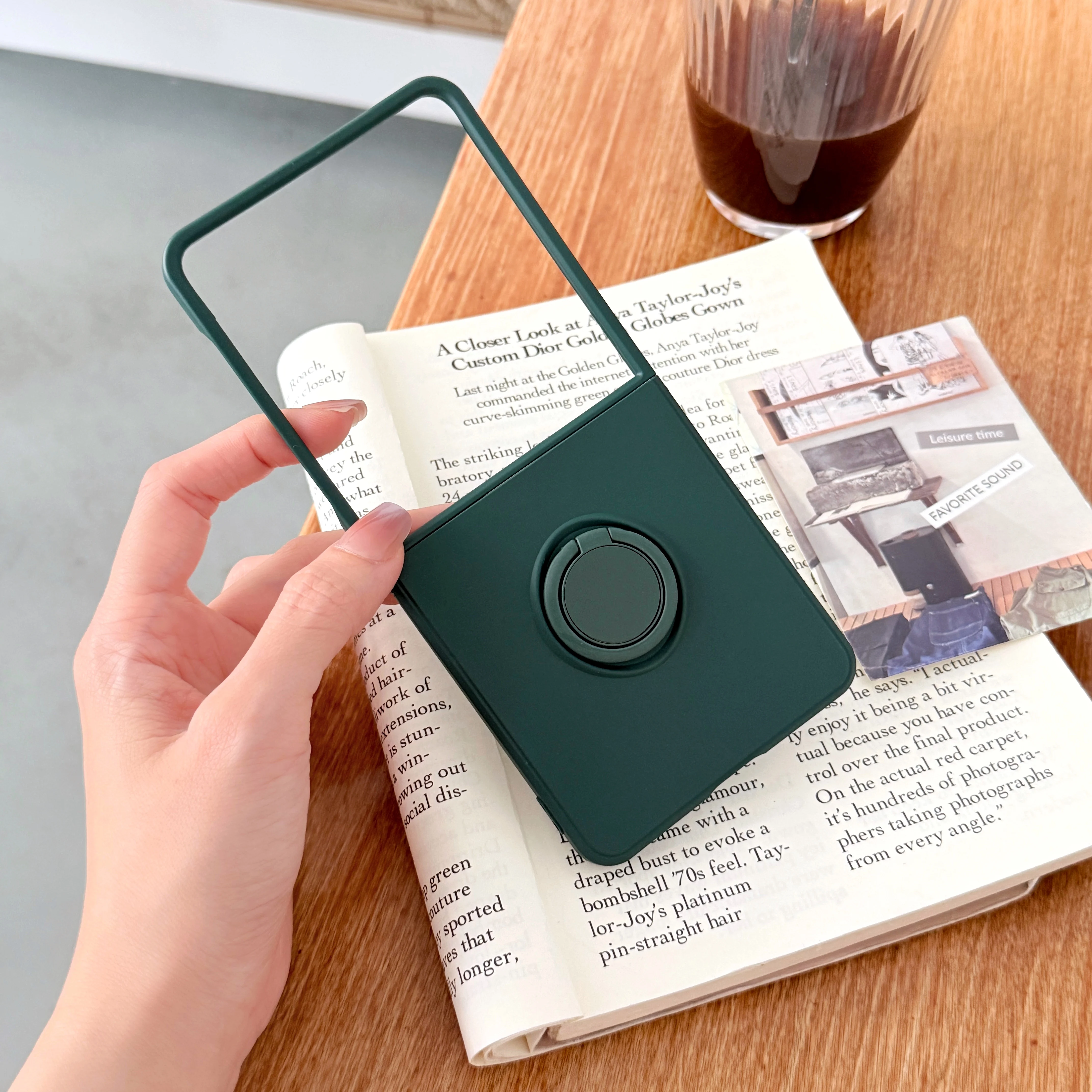 Luxury Candy Color Ring Holder Phone Case - Shockproof Hard PC Protective Cover