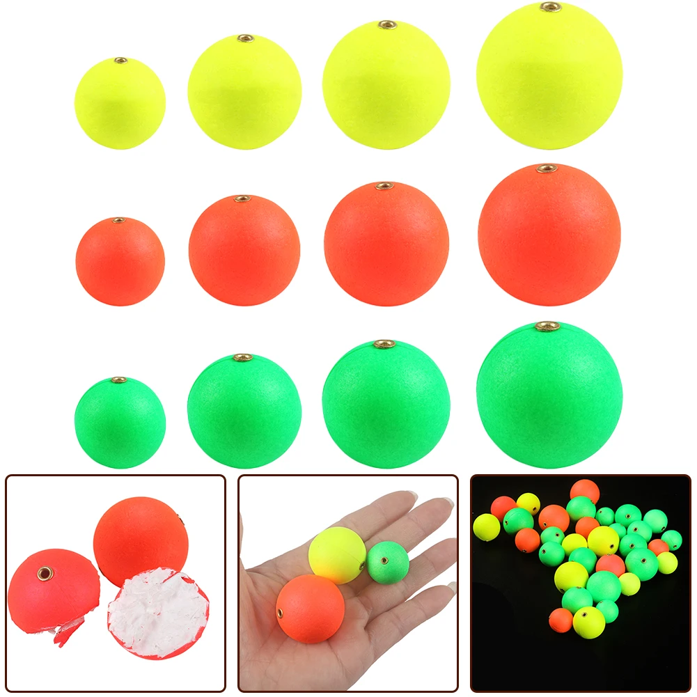 

10pcs Fishing Float Bobber Buoyancy Ball Float Bottom Rig Rigging Material 20/24/27/30mm Yellow/red/green Fishing Accesseries