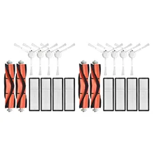 

20 Pcs Main Brush Side Brushes Filters For Xiaomi Mijia 1C STYTJ01ZHM Robot Vacuum Cleaner Parts Accessories