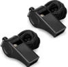Wholesale 100PCS High Quality Black Whistle Referee Game Halter Whistle Outdoor Tour Hiking Whistle Suitable For Basketball and 3